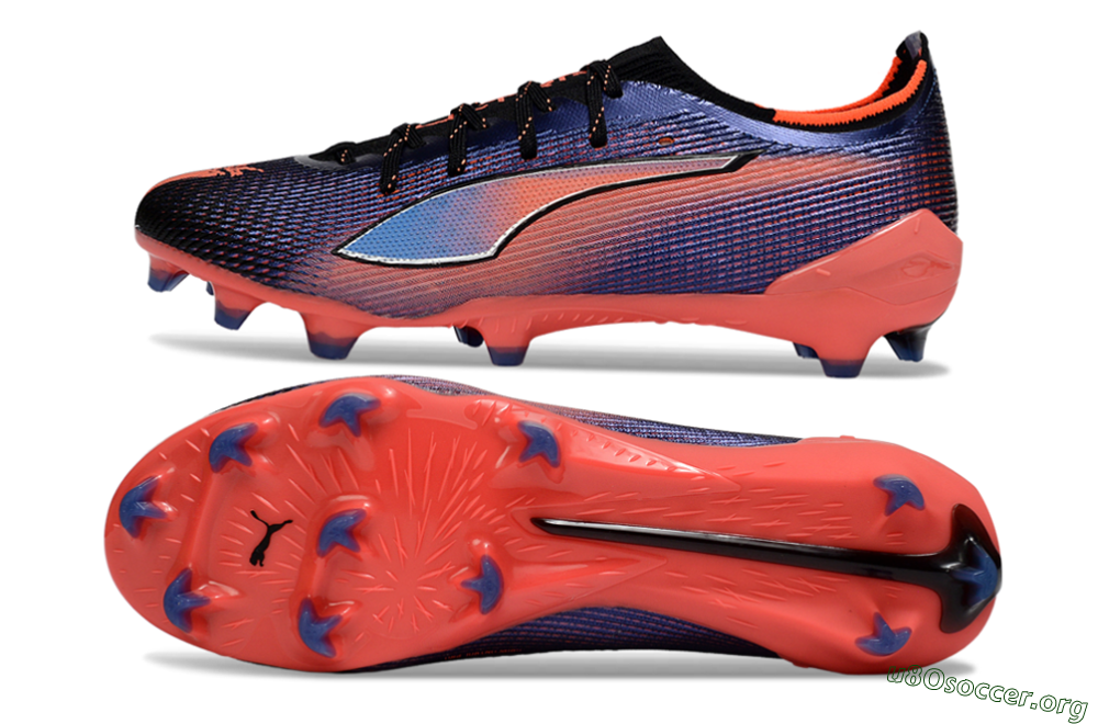 Puma Ultra Ultimate FG Football Boots - Black/Electric Orange/Sapphire Blue 1