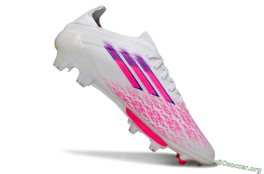 Adidas F50+ Elite Lightstrike Pro FG Football Boots - White/Fuchsia Pink/Soft Pink 5