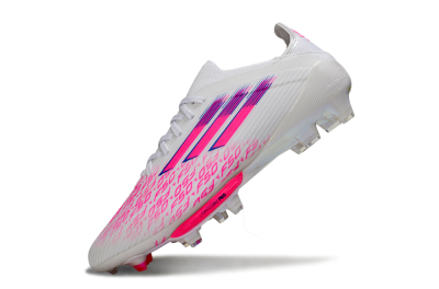 Adidas F50+ Elite Lightstrike Pro FG Football Boots - White/Fuchsia Pink/Soft Pink