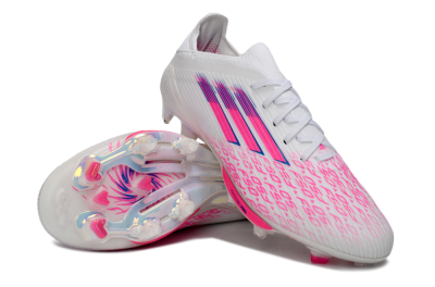 Adidas F50+ Elite Lightstrike Pro FG Football Boots - White/Fuchsia Pink/Soft Pink