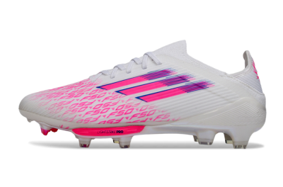 Adidas F50+ Elite Lightstrike Pro FG Football Boots - White/Fuchsia Pink/Soft Pink