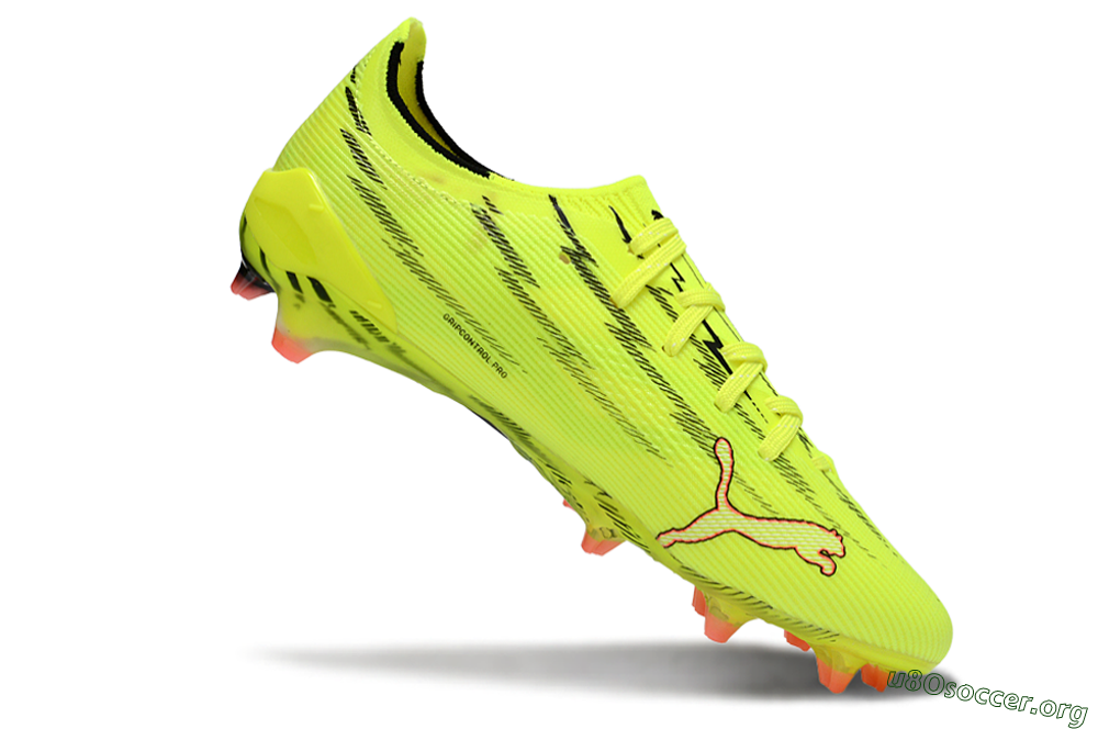 Puma Ultra Ultimate FG Football Boots - Yellow/Bright Lime/Neon Pink 4