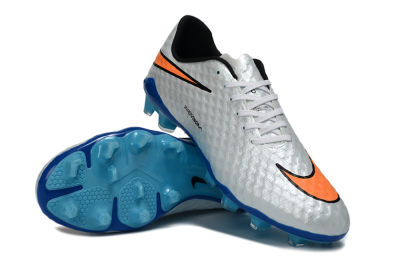 Nike Hypervenom Phantom FG Football Boots - White/Electric Blue/Flame Orange