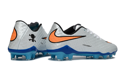 Nike Hypervenom Phantom FG Football Boots - White/Electric Blue/Flame Orange