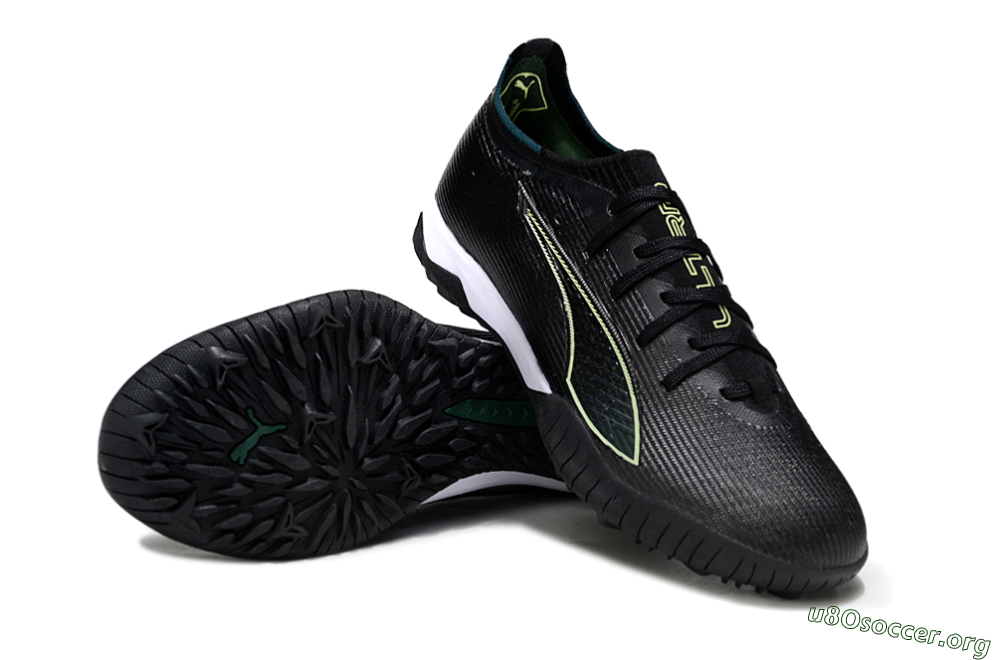 Puma Ultra Ultimate TF Football Shoes - Black/Emerald Glint/White Shine 0