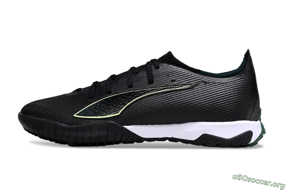 Puma Ultra Ultimate TF Football Shoes - Black/Emerald Glint/White Shine 3