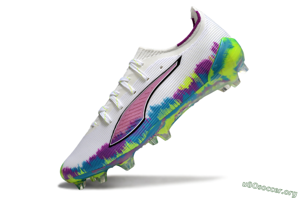Puma Ultra Ultimate FG Football Boots - White/Vibrant Purple/Cyber Yellow 5
