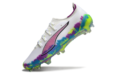 Puma Ultra Ultimate FG Football Boots - White/Vibrant Purple/Cyber Yellow