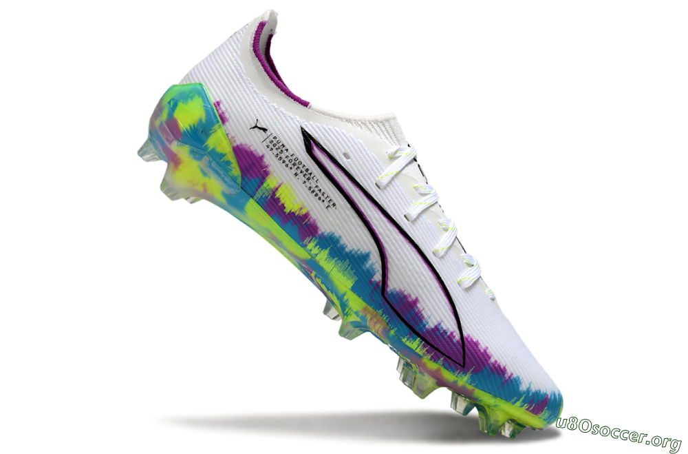 Puma Ultra Ultimate FG Football Boots - White/Vibrant Purple/Cyber Yellow 4