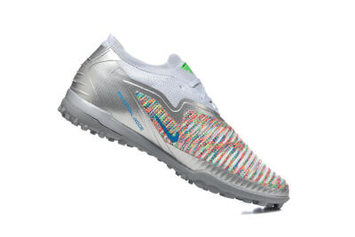 Nike Phantom 6 Low Elite TF Football Shoes - Gray/Vibrant Green/Red Pop