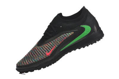 Nike Phantom 6 Low Elite TF Football Shoes - Black/Vibrant Green/Hyper Red