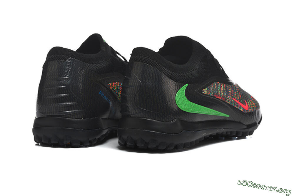 Nike Phantom 6 Low Elite TF Football Shoes - Black/Vibrant Green/Hyper Red 9