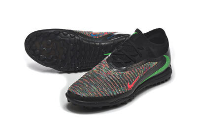 Nike Phantom 6 Low Elite TF Football Shoes - Black/Vibrant Green/Hyper Red