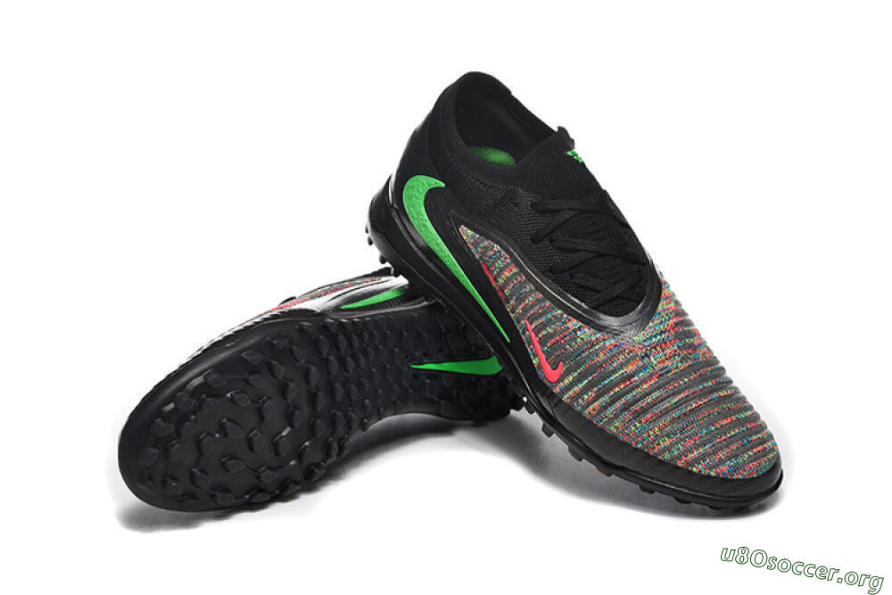Nike Phantom 6 Low Elite TF Football Shoes - Black/Vibrant Green/Hyper Red 4