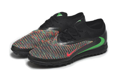 Nike Phantom 6 Low Elite TF Football Shoes - Black/Vibrant Green/Hyper Red