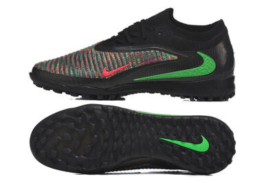 Nike Phantom 6 Low Elite TF Football Shoes - Black/Vibrant Green/Hyper Red