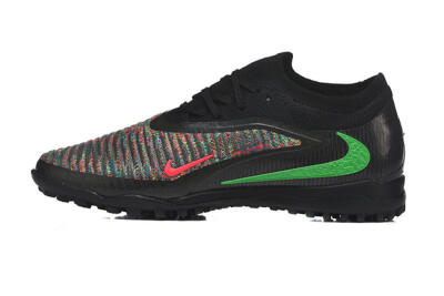 Nike Phantom 6 Low Elite TF Football Shoes - Black/Vibrant Green/Hyper Red