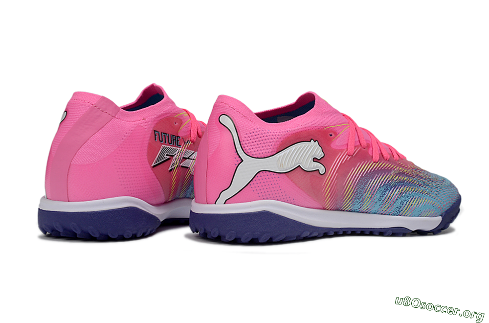 Puma Future 8 Ultimate TF Football Shoes - Pink/Electric Pink/Dark Blue 6