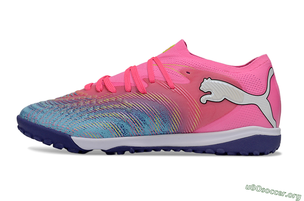 Puma Future 8 Ultimate TF Football Shoes - Pink/Electric Pink/Dark Blue 3