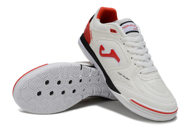 Joma Top Flex IC Football Shoes - White/Vibrant Red/Black