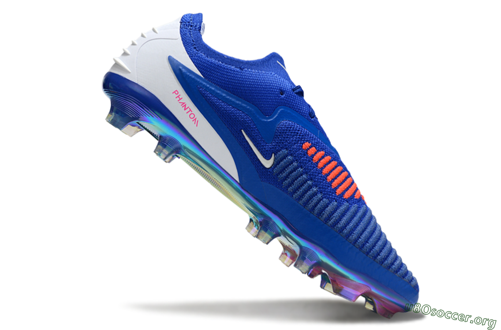 Nike Phantom 6 Low Elite FG Football Boots - Blue/Electric Blue/Neon Pink 4