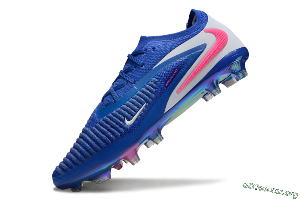 Nike Phantom 6 Low Elite FG Football Boots - Blue/Electric Blue/Neon Pink 5