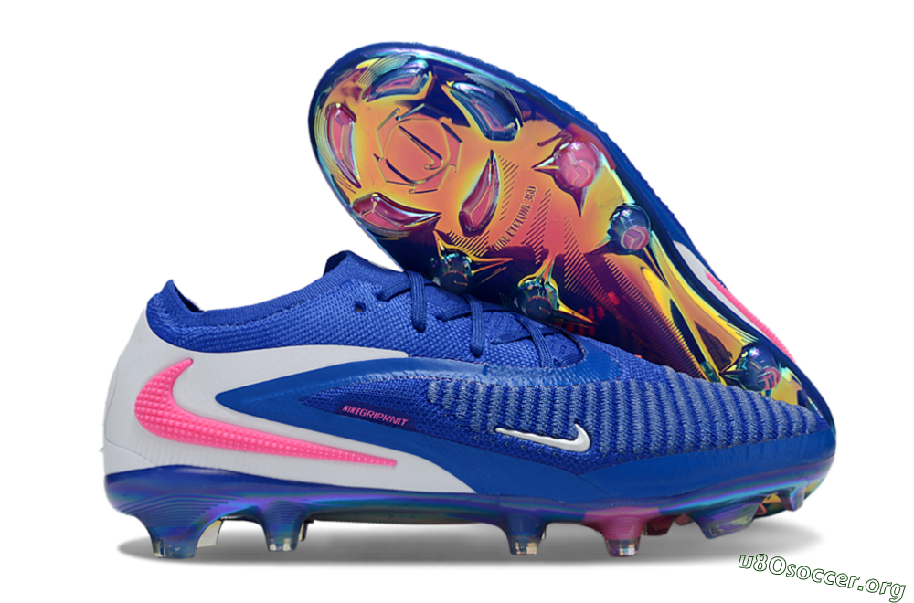 Nike Phantom 6 Low Elite FG Football Boots - Blue/Electric Blue/Neon Pink 2
