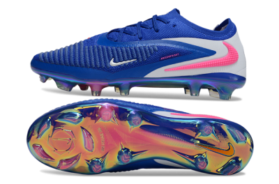 Nike Phantom 6 Low Elite FG Football Boots - Blue/Electric Blue/Neon Pink