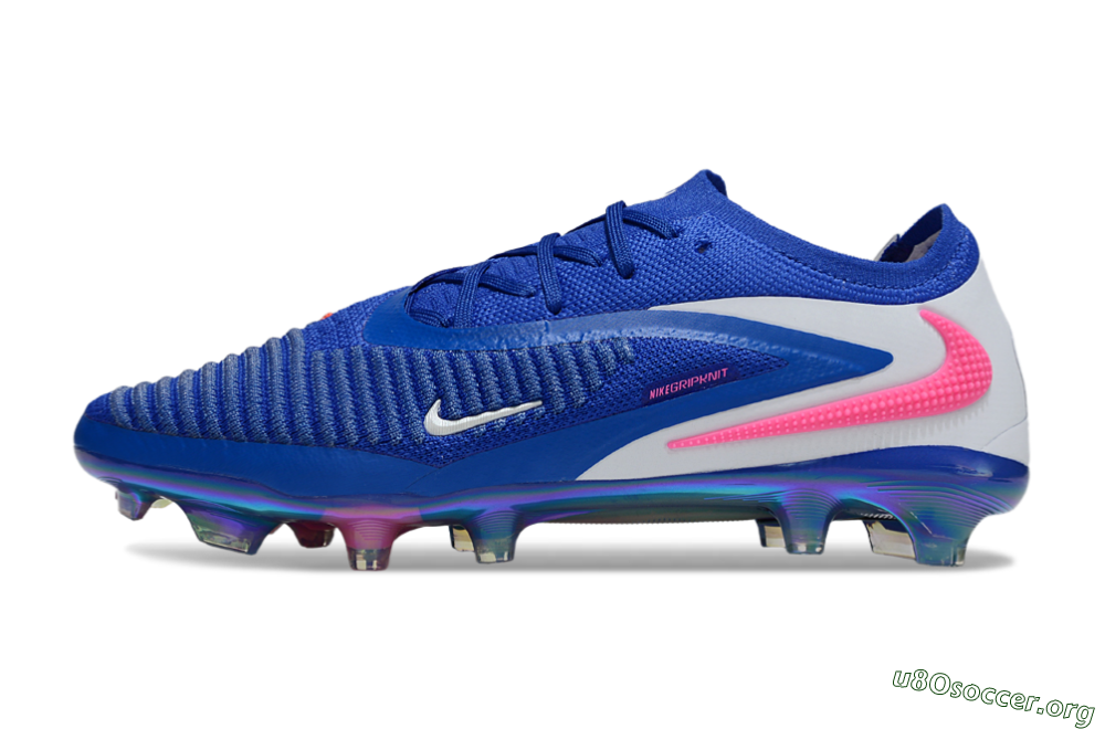 Nike Phantom 6 Low Elite FG Football Boots - Blue/Electric Blue/Neon Pink 3
