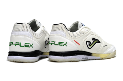 Joma Top Flex IC Football Shoes - White/Black/Green