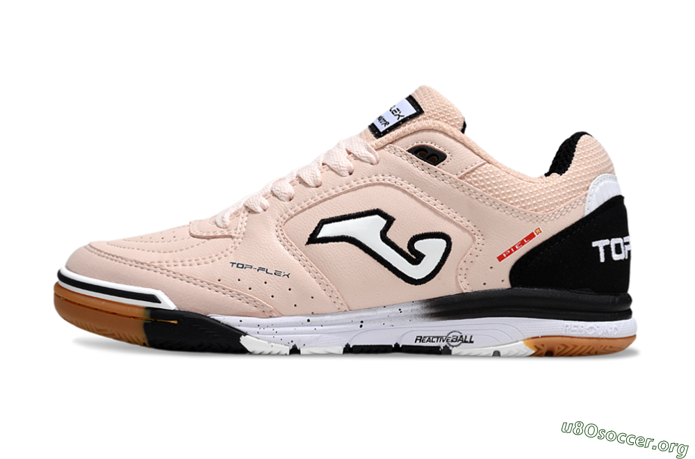 Joma Top Flex IC Football Shoes - Pink/Peach Mist/Classic Black 3