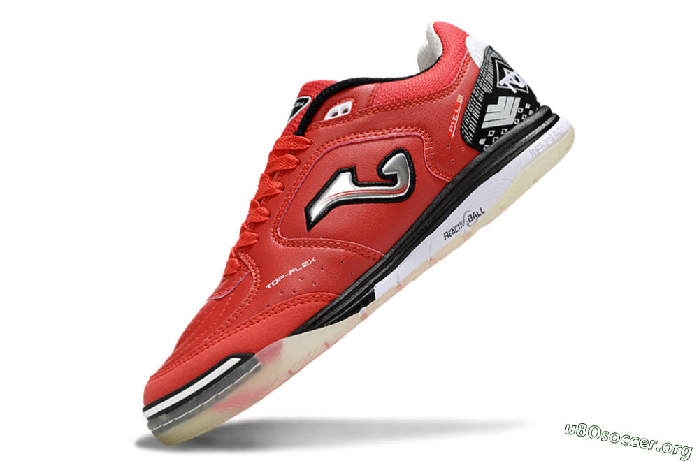 Joma Top Flex IC Football Shoes - Red/Crimson Blaze/Black Knight 5