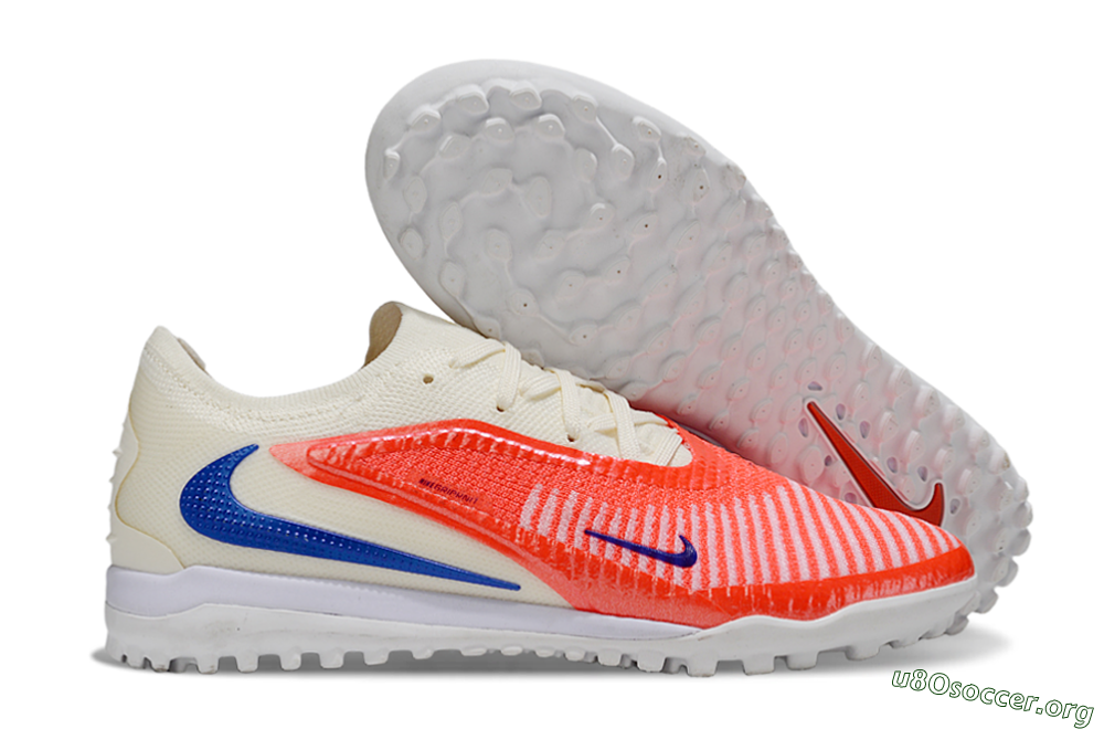 Nike Phantom 6 Low Elite TF Football Shoes - Red/Sunset Orange/Cool Blue 2
