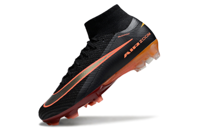 Nike Air Zoom Mercurial Superfly 10 Elite FG Football Boots - Black/Electric Orange/Crimson Red