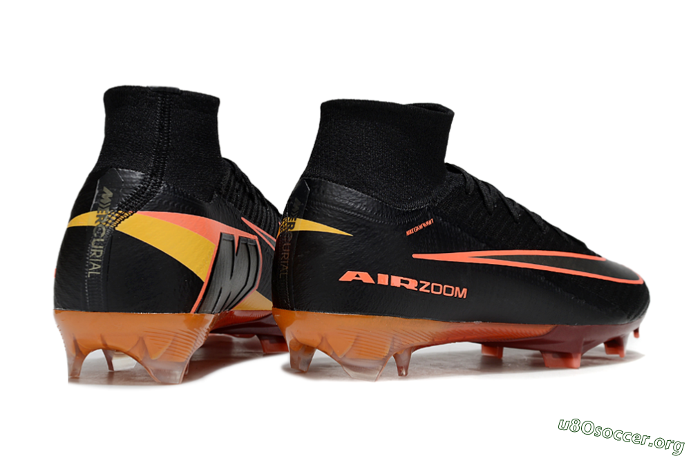 Nike Air Zoom Mercurial Superfly 10 Elite FG Football Boots - Black/Electric Orange/Crimson Red 6