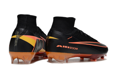 Nike Air Zoom Mercurial Superfly 10 Elite FG Football Boots - Black/Electric Orange/Crimson Red