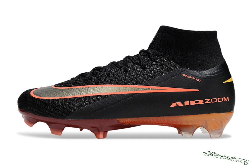 Nike Air Zoom Mercurial Superfly 10 Elite FG Football Boots - Black/Electric Orange/Crimson Red 3
