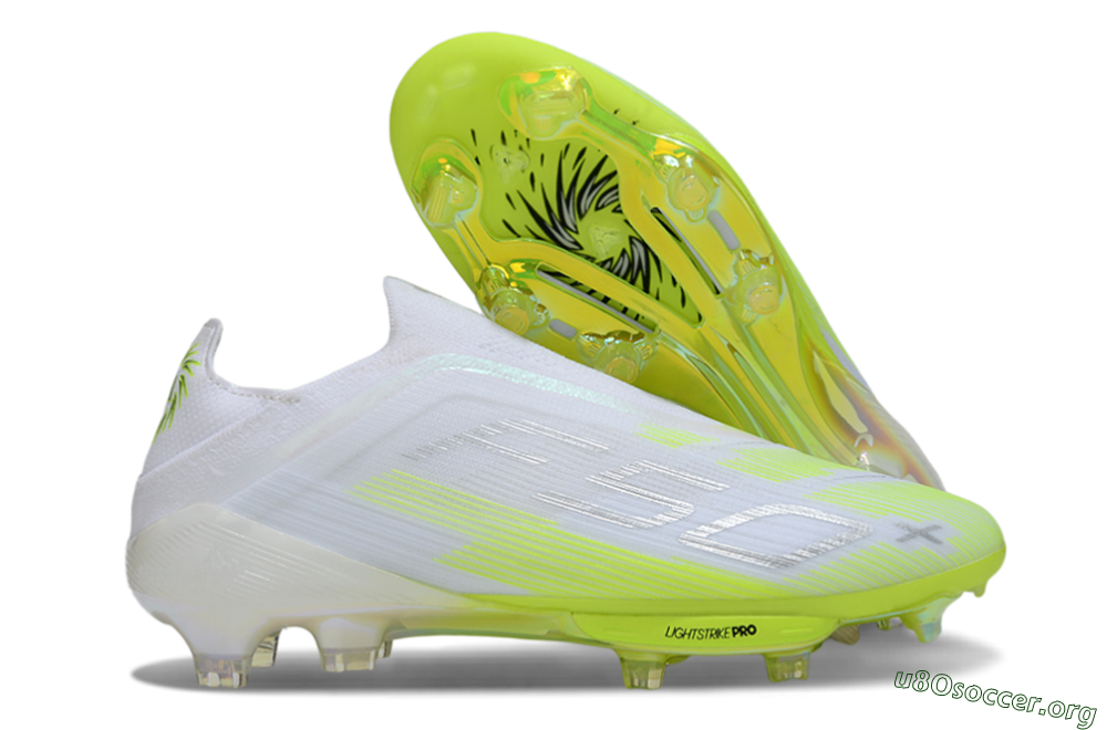 Adidas F50 Lightstrike Pro Laceless FG Football Boots - Yellow/Neon Lime/White 2