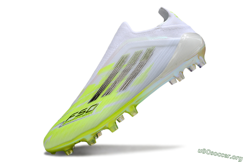 Adidas F50 Pro Laceless FG Football Boots - Yellow/Lime Burst/Iridescent White 5