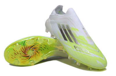 Adidas F50 Pro Laceless FG Football Boots - Yellow/Lime Burst/Iridescent White