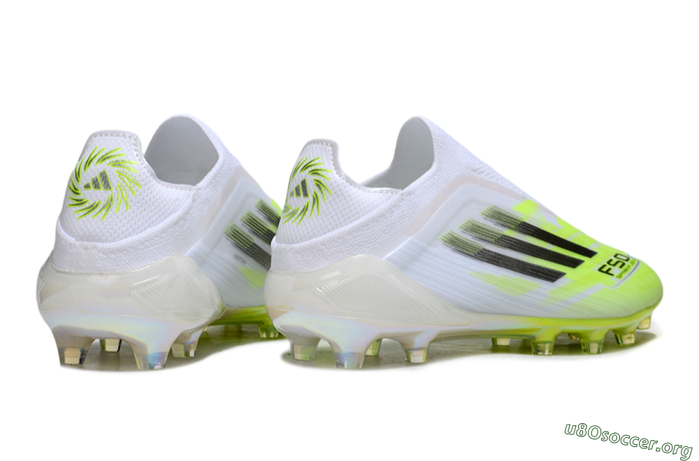 Adidas F50 Pro Laceless FG Football Boots - Yellow/Lime Burst/Iridescent White 6
