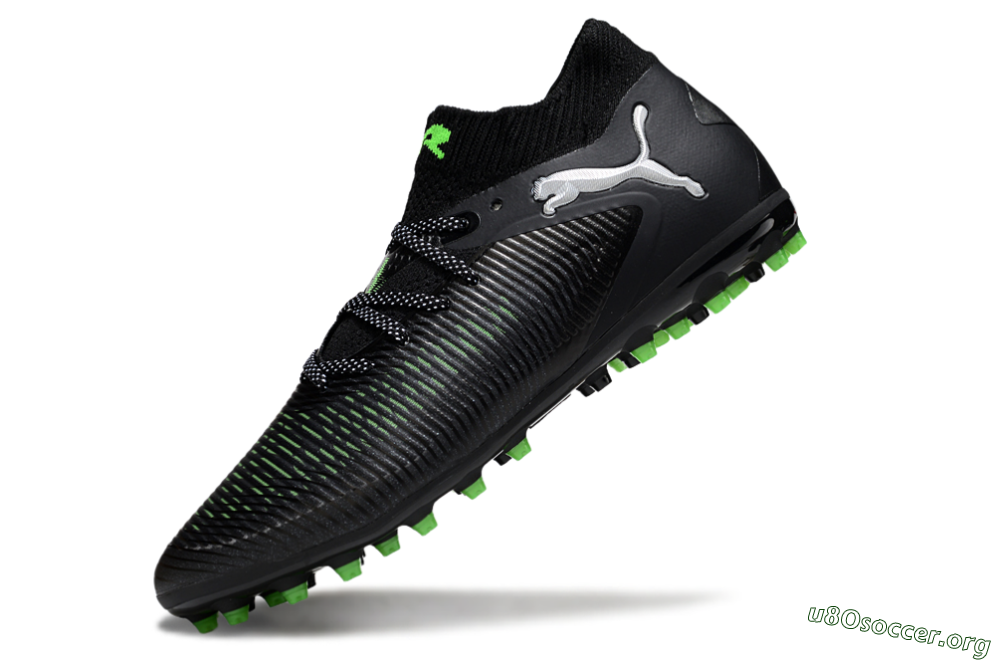 Puma Future 8 Ultimate MG Football Boots - Black/Neon Green/Electric Green 5