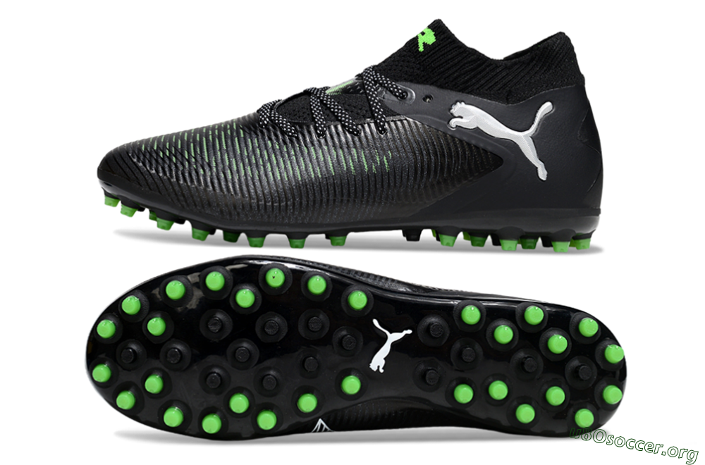 Puma Future 8 Ultimate MG Football Boots - Black/Neon Green/Electric Green 1