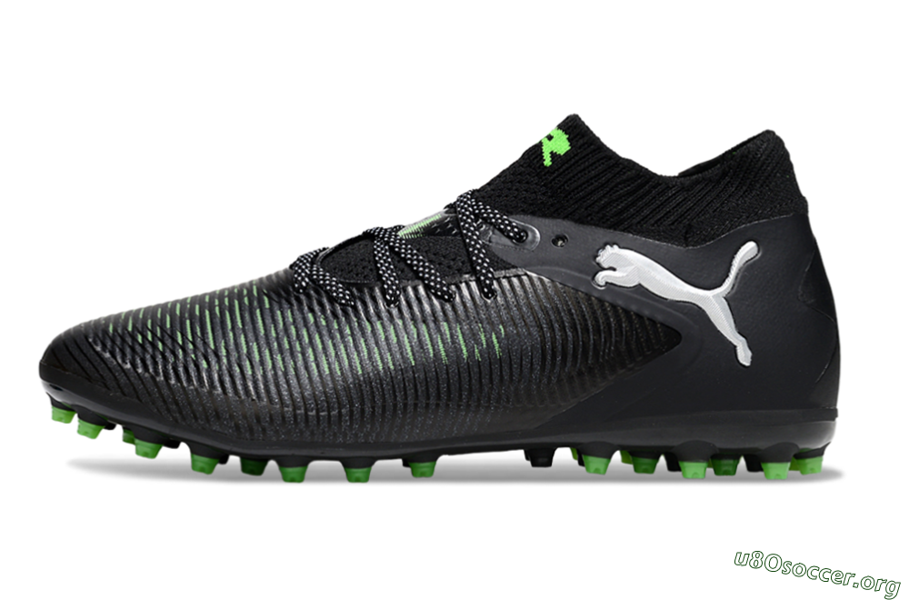 Puma Future 8 Ultimate MG Football Boots - Black/Neon Green/Electric Green 3