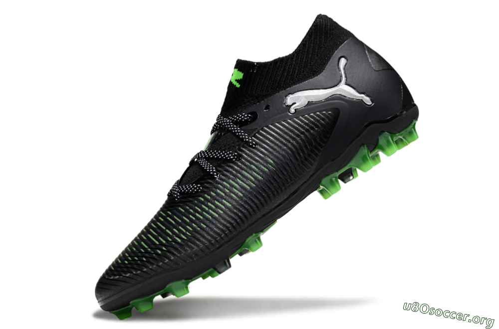Puma Future 8 Ultimate MG Football Boots - Black/Neon Green/Anthracite 5