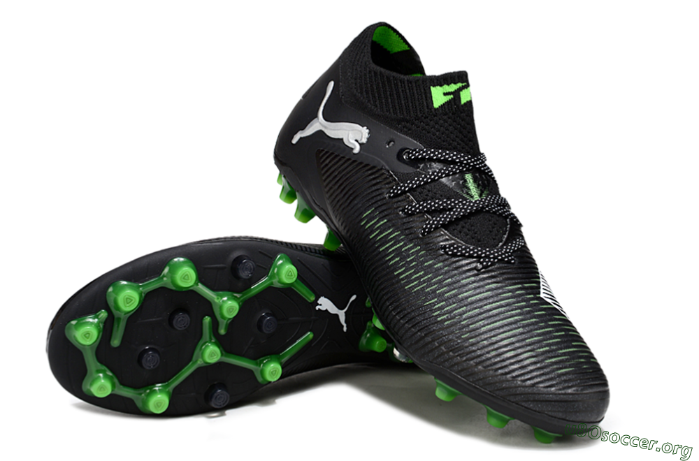 Puma Future 8 Ultimate MG Football Boots - Black/Neon Green/Anthracite 0