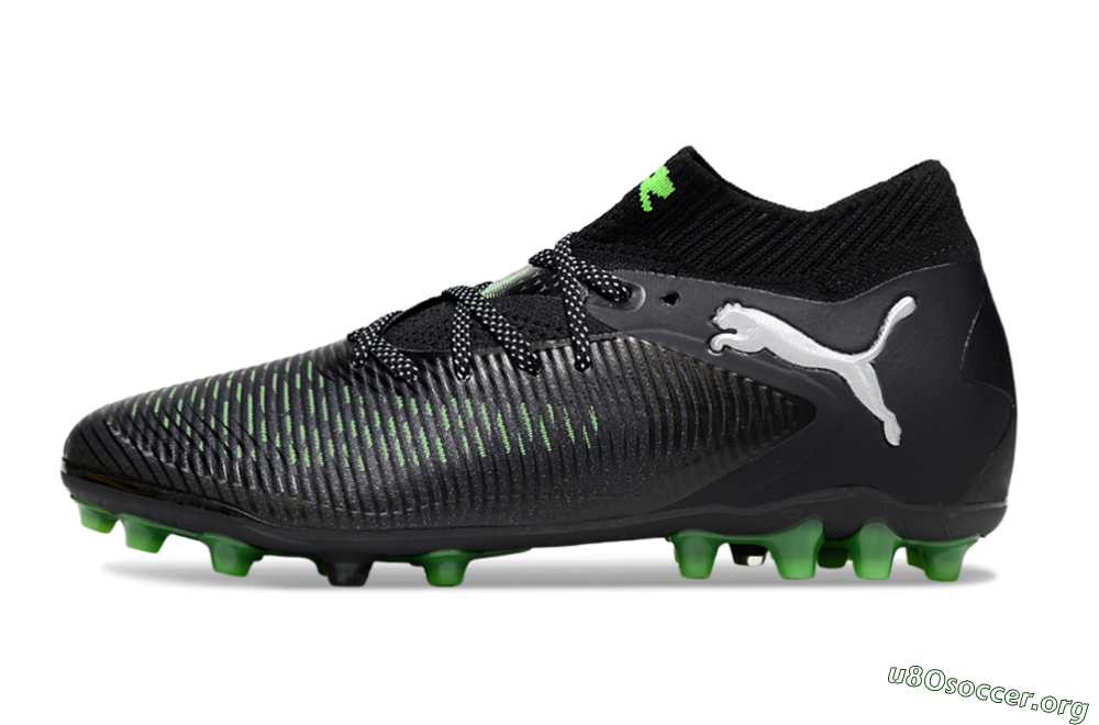 Puma Future 8 Ultimate MG Football Boots - Black/Neon Green/Anthracite 3