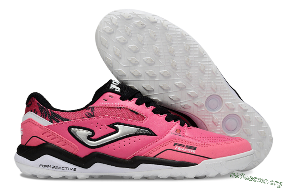 Joma Top Flex TF Football Shoes - Pink/Hot Pink/Black 2