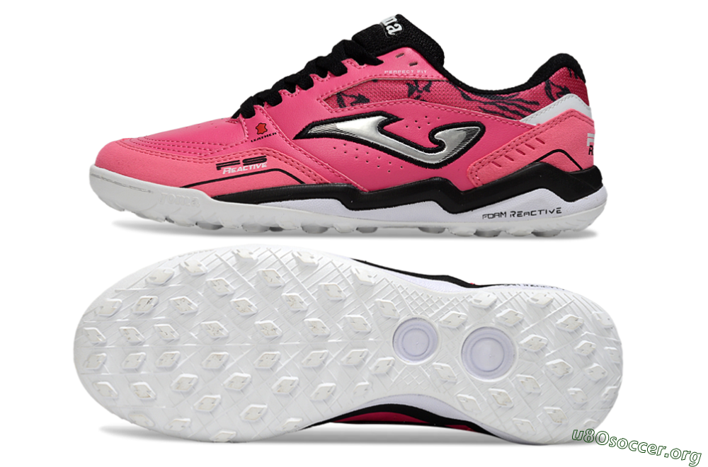 Joma Top Flex TF Football Shoes - Pink/Hot Pink/Black 1