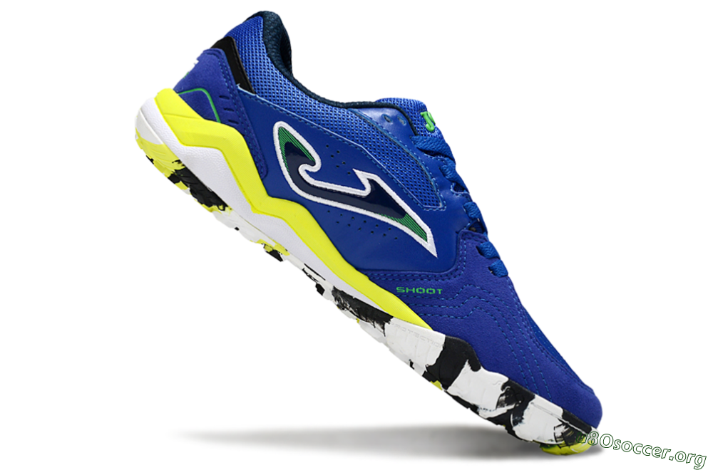 Joma Top Flex IC Football Shoes - Blue/Vibrant Yellow/Electric Green 4